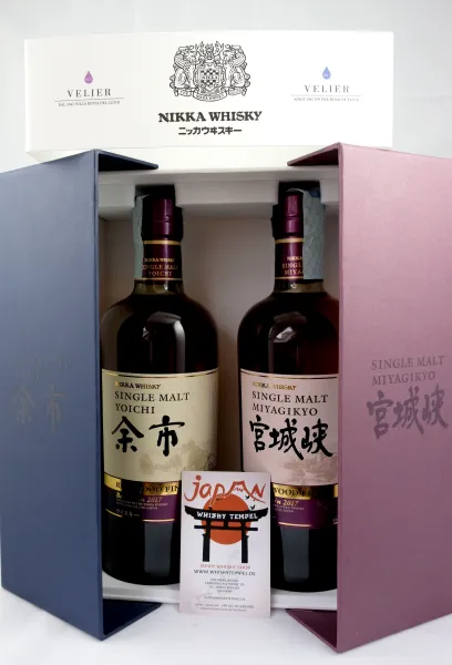 NIKKA - Yoichi & Miyagikyo Rum Wood Finish Single Malts (Velier 70th Anniversary) - Set