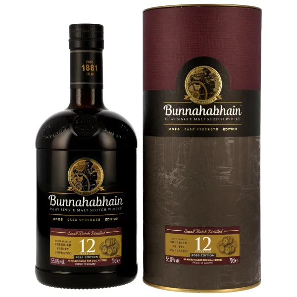 BUNNAHABHAIN 12Y Cask Strength 2026 Edition - 55,8% 0,7L