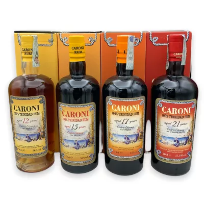 CARONI - Vintage Tropical Collector Set - 12Y-15Y-17Y-21Y - Velier - Trinidad Rum