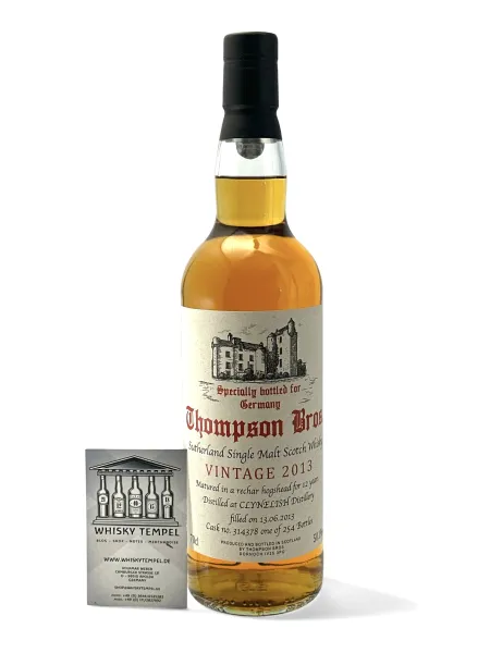 CLYNELISH 2013 - Thompson Brothers - Cask #314378 - 50,1% 0,7L