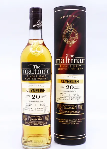 CLYNELISH 20Y - The Maltman - Single Cask # 102342 - 215 Flaschen - 51,5% - 0,7L