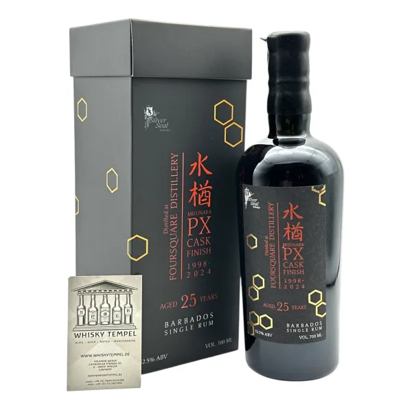 FOURSQUARE 25Y -  1998 - Mizunara & PX Cask Finish (Silver Seal & Distilia)  - 52,5% 0,7L