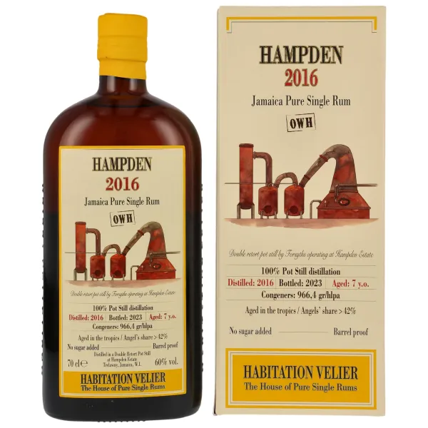 HAMPDEN OWH 2016 7Y - Habitation Velier 60% 0,7L