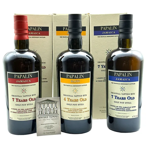 PAPALIN Jamaica & Haiti Rum (Velier)  LMDW Exclusive - Full Set - 3 bottles