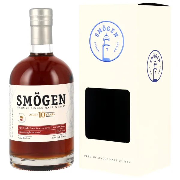 SMÖGEN 10Y - Oloroso Sherry Hogsheads - Swedish Single Malt  - 51,4% -  0,5L