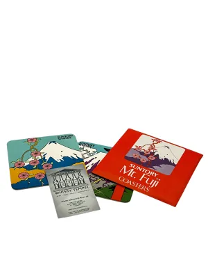 SUNTORY - Coaster Set - Mt. Fuji - Vintage Japan