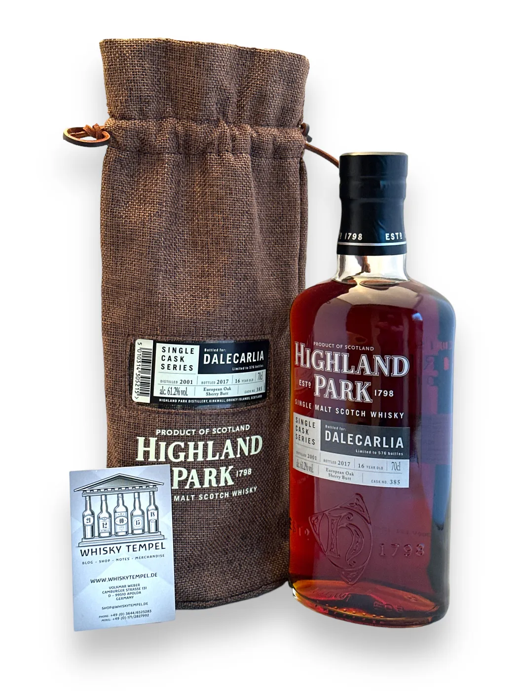 HIGHLAND PARK 16Y - Dalecarlia - Sweden Exclusive - cask #385 - 61 